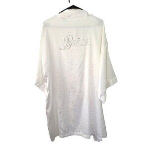 Victoria's Secret I Do Bride Satin White Robe Wedding One Size